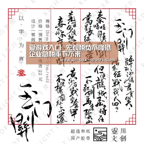 爱游戏入口-宏观税负不降低 企业总税率下不来(图2) 爱游戏全站